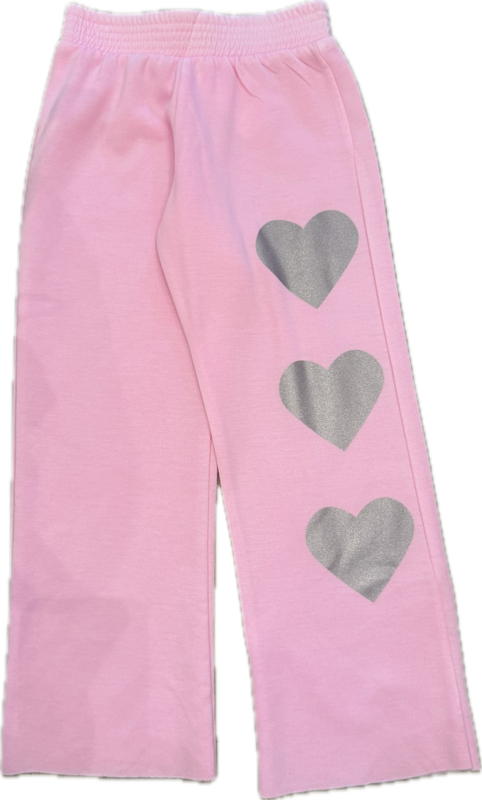 FIREHOUSE- Silver Heart Flare Sweatpants