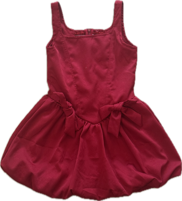Flowers By Zoe- Red Satin Dress