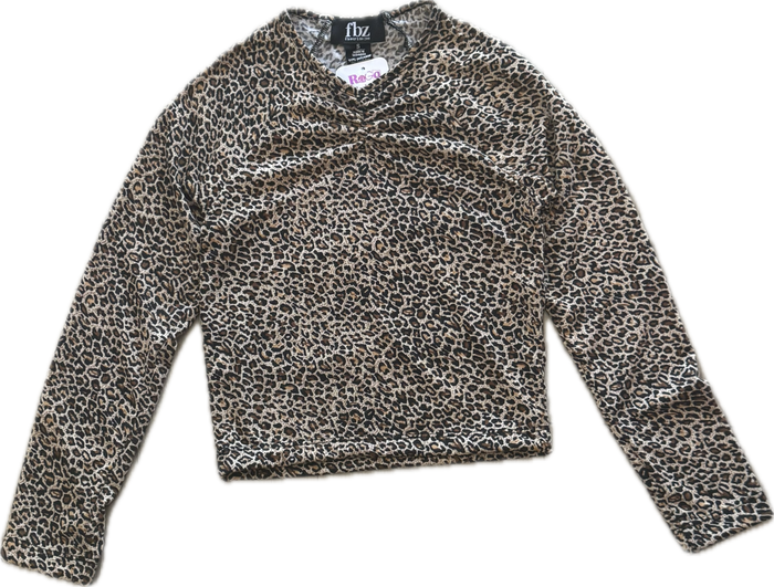 Flowers By Zoe- Brown Leopard Top