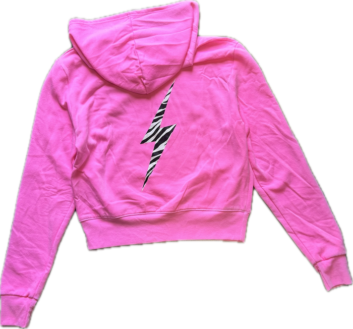 FIREHOUSE- Zebra Bolt Pullover Hoodie (neon pink)