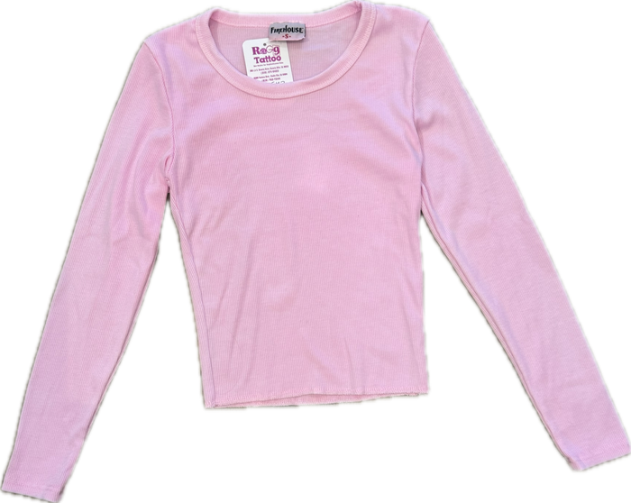 FIREHOUSE- Long Sleeve Ribbed Shirt (ice pink)