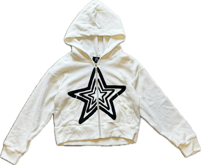 FLOWERS BY ZOE- Star Within Zip Up Hoodie