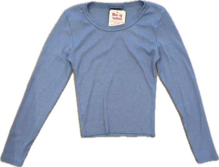 FIREHOUSE- Long Sleeve Ribbed Shirt (ice blue)