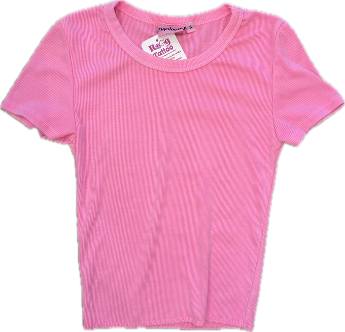 FIREHOUSE- Ribbed Short Sleeve Shirt (neon pink)