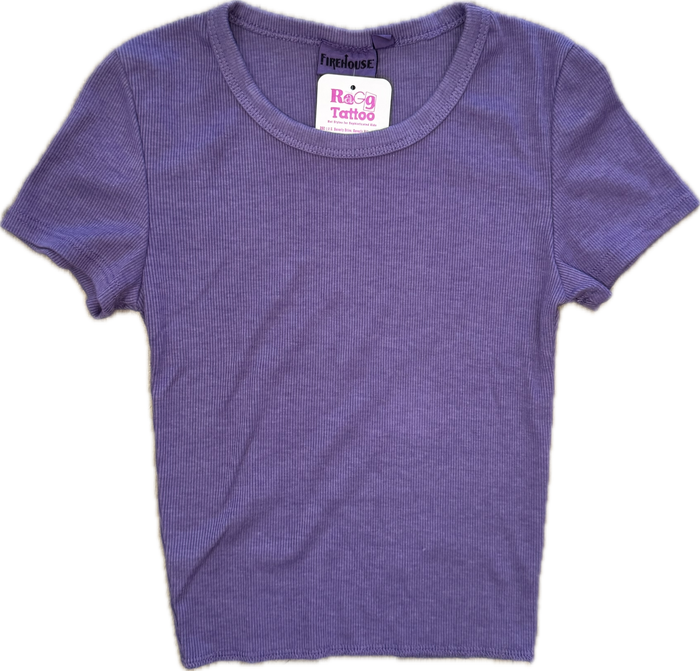 FIREHOUSE- Ribbed Short Sleeve Shirt (violet)