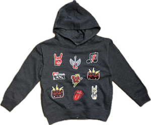 RHT Kids- Rock & Roll Hoodie (grey)