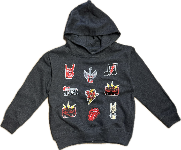 RHT Kids- Rock & Roll Hoodie (grey)