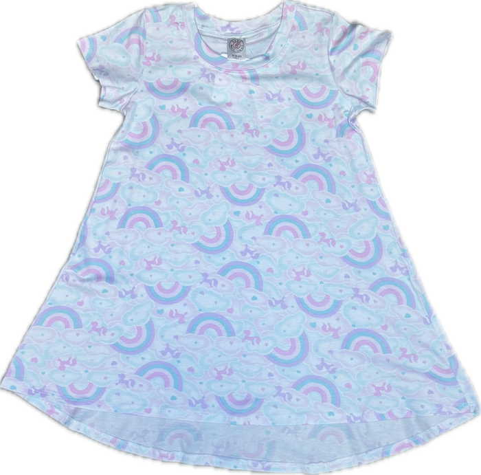 esme- Unicorn Sky S/S Hi-Low Dress