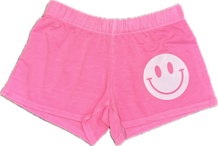 FIREHOUSE- White Smiley Shorts (neon pink)