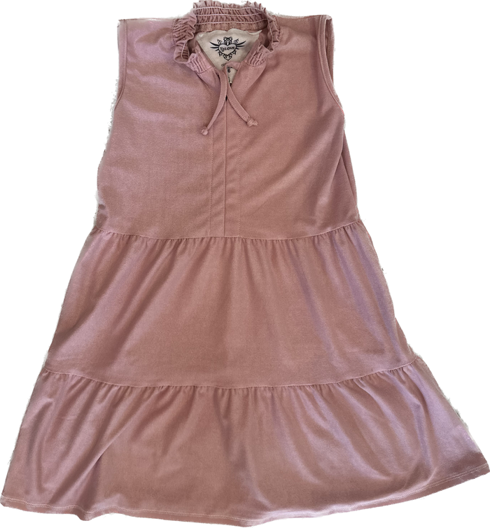 T2LOVE - Sleeveless Ruffle Body tiered Dress pink