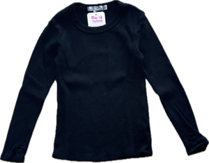 T2LOVE- Crew Neck with thumbholes (black)