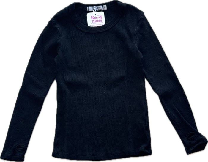 T2LOVE- Crew Neck with thumbholes (black)