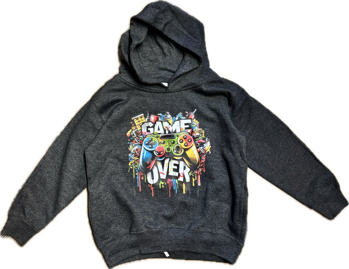 RHT Kids- Game Over Hoodie (grey)