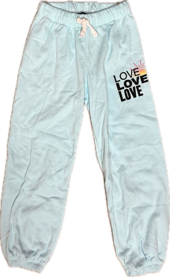 FLOWERS BY ZOE- SEAFOAM LOVE SWEATPANTS