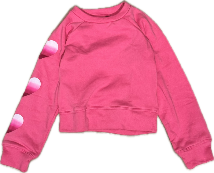 Flowers By Zoe- Heart Sweatshirt (ombre pink/white)