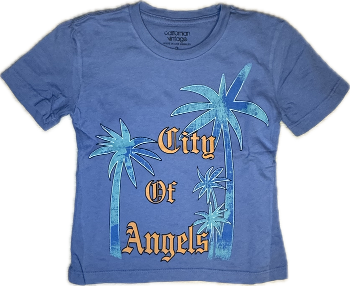 Californian Vintage- City Of Angels T-Shirt (Dusty Blue)
