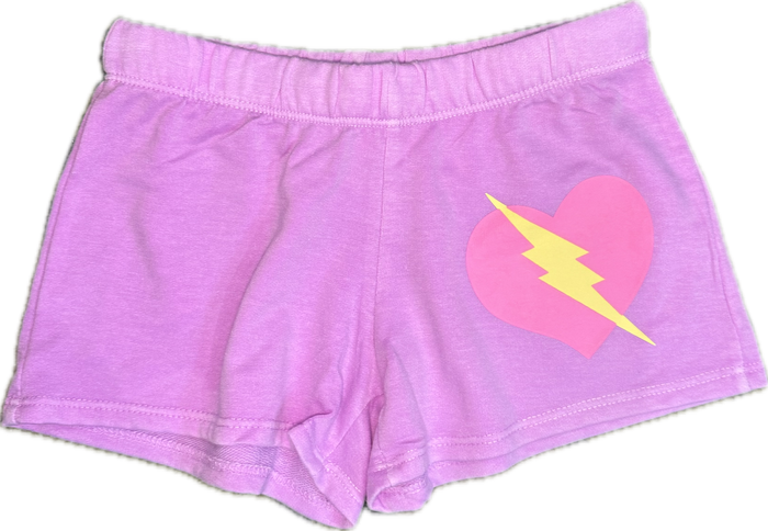 FIREHOUSE- Bolt Heart Mini Shorts (Grape)