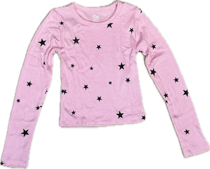 Flowers By Zoe- Black Stars Pink Thermal