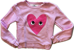 T2LOVE- Heart Eyes Sweater (Bubble Gum)