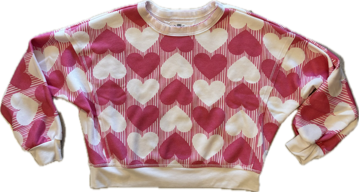 T2LOVE- Heart Checkers Sweater (White)