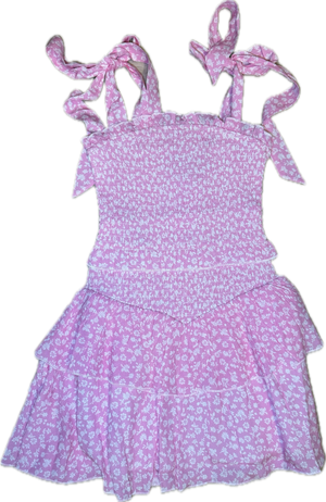 KATIEJ NYC- TWEEN EMERSON PRINT DRESS (Pink Ditsy Floral)
