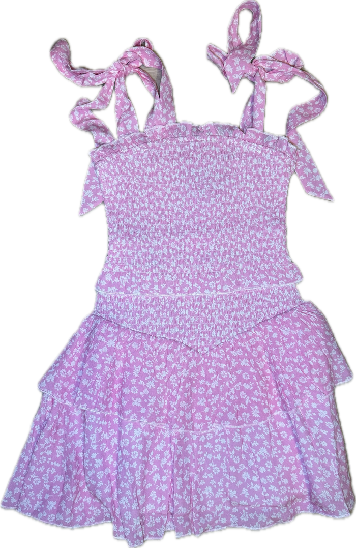 KATIEJ NYC- TWEEN EMERSON PRINT DRESS (Pink Ditsy Floral)