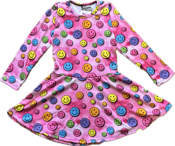 DORI CREATION- Happy Face Skater Dress
