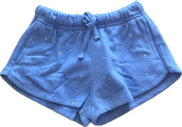 FLOWER BY ZOE- Rhinestone Candy Blue Shorts