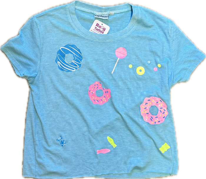 FIREHOUSE- Donuts Shirt (bright aqua)