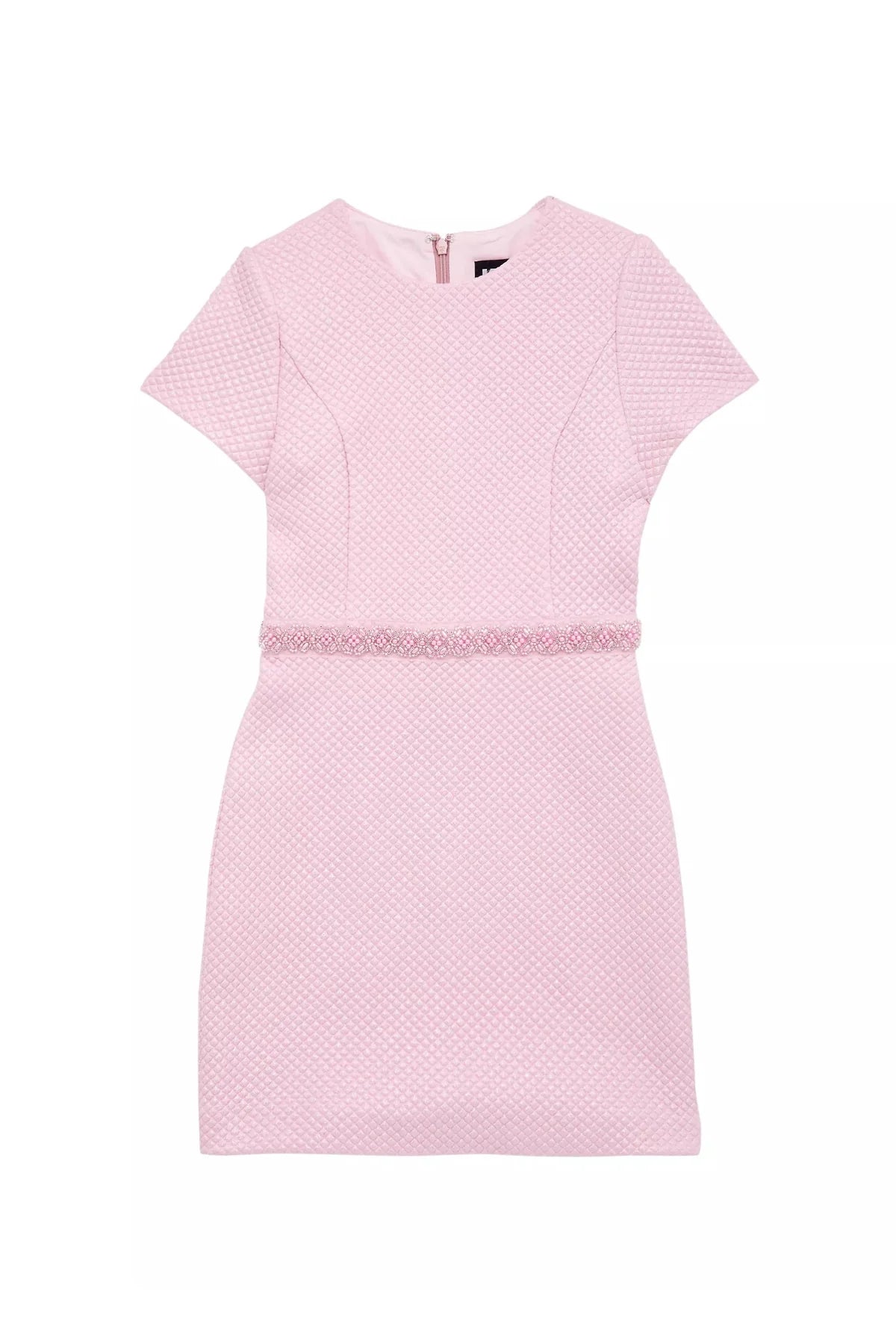 katie j pink dress TWEEN MARNIE STRAPPY ROSE APPLIQUE DRESS Black/ Cream / SM (7/8)