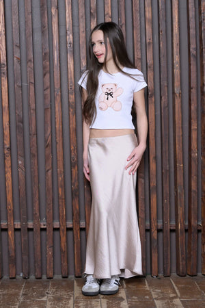 KATIEJ NYC- TWEEN TEDDY BEAR GRAPHIC TEE (white)
