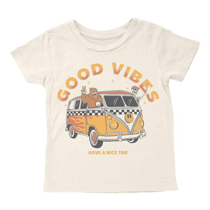 TINY WHALES- Good Vibes Tee Shirt (natural)
