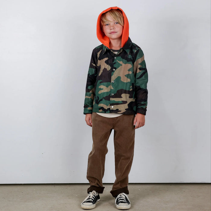 TINY WHALES- WOODLAND JACKET (camo orange)