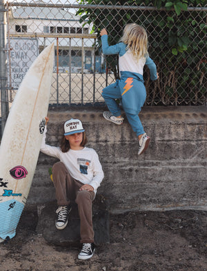 TINY WHALES- PROVISIONS PANTS (black/sand)