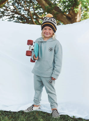 TINY WHALES- RAD POWERS HOODY (mineral granite)