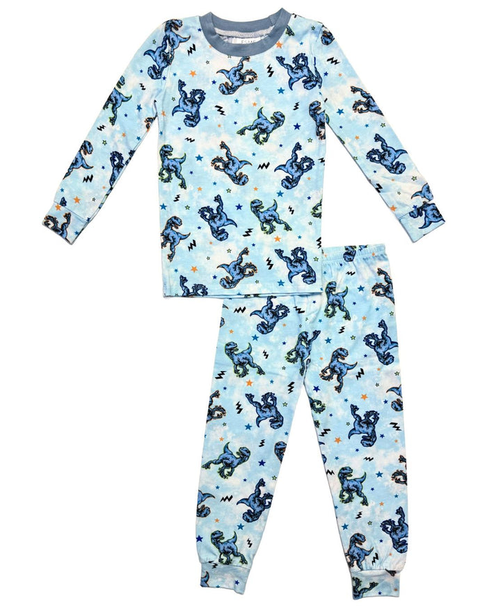 esme- Dino Star Long Sleeve Pajama Set