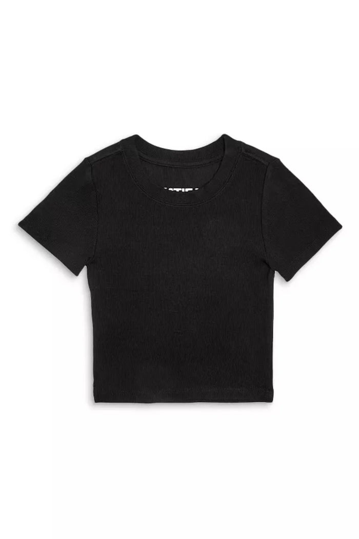 KATIEJ NYC- TWEEN LIVI RIBBED TEE BLACK