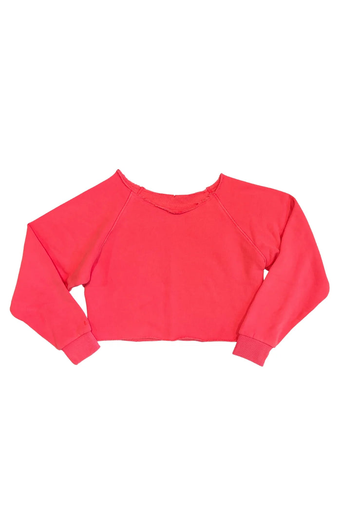 KATIEJ NYC- TWEEN SHANE OFF SHOULDER CROP SWEATSHIRT