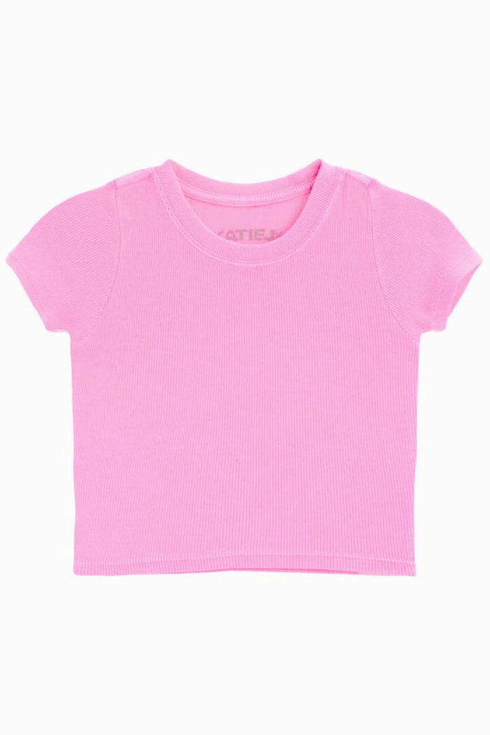 KATIEJ NYC- TWEEN LIVI RIBBED TANK SOLIDS (Cotton Candy)