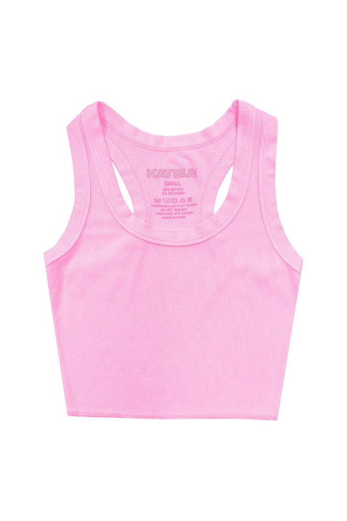 KATIEJ NYC- TWEEN LIVI RIBBED TANK SOLIDS (Cotton Candy)