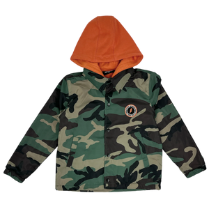 TINY WHALES- WOODLAND JACKET (camo orange)