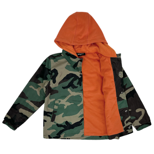 TINY WHALES- WOODLAND JACKET (camo orange)