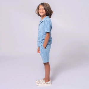 Appaman- Resort Terry Shirt & Shorts Set (Denim Blue)