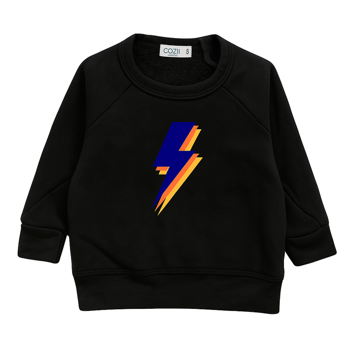 COZII- Bolt Long Sleeve Crew Neck Pullover (Black)