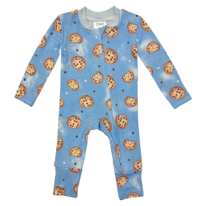 esme- Blue Cookie Flip Footie