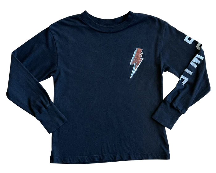 rowdy sprout- David Bowie Bolt Long Sleeve (jet black)