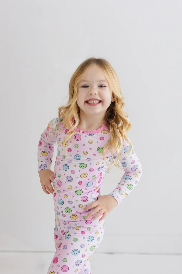 esme- Happy Pink long sleeve pajamas