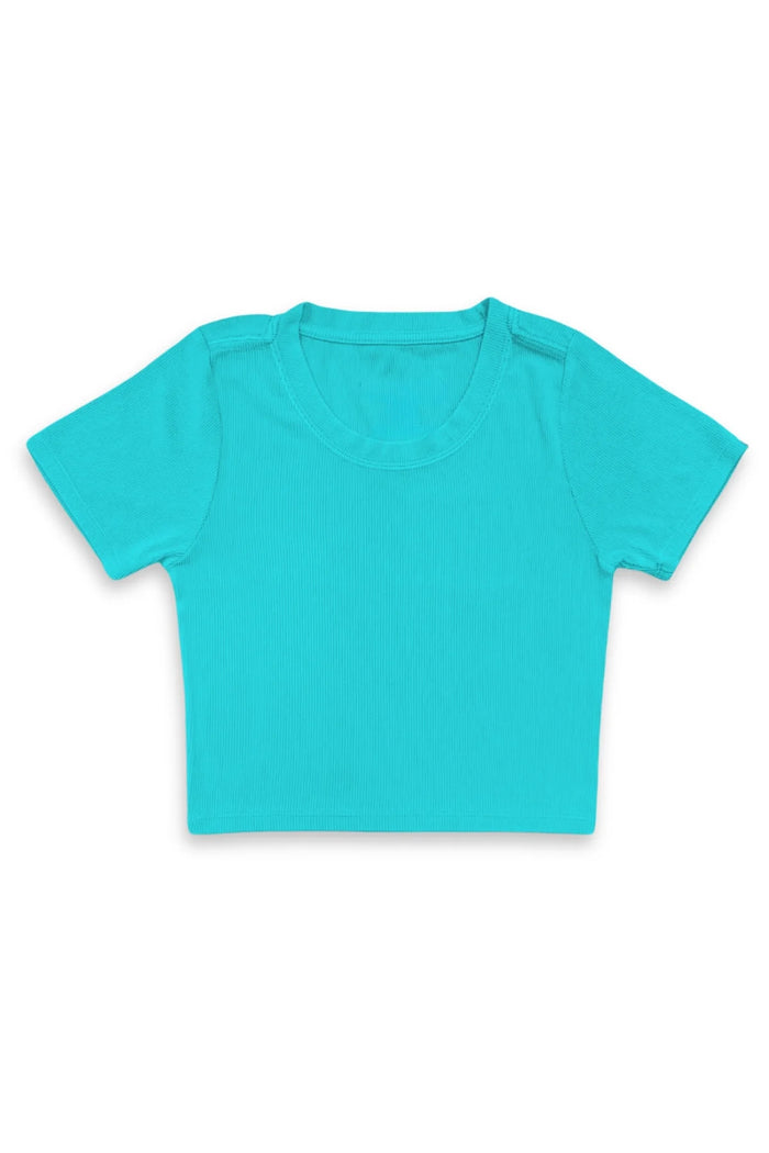 KatieJ NYC- TWEEN LIVI RIBBED TEE (jade)