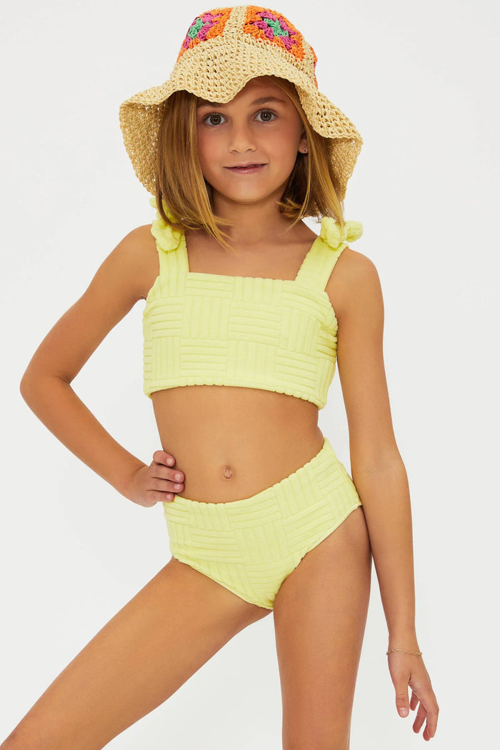 Beach Riot- Little Stella & Janie Set Citrine Crush Terry
