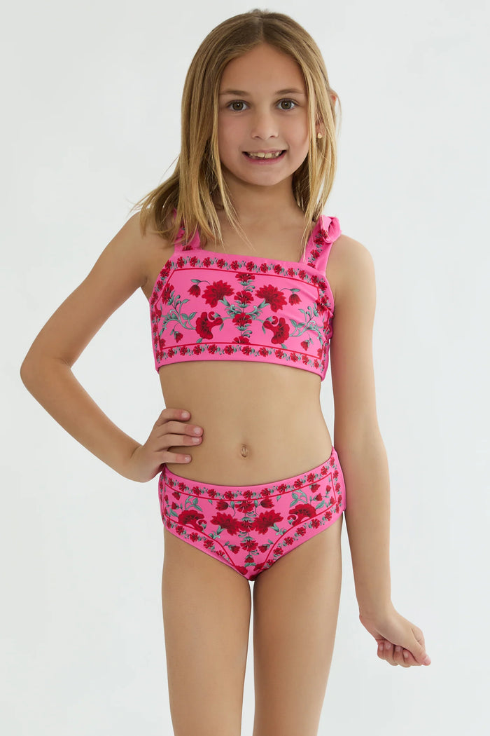 BEACH RIOT- Little Stella Janie Set Redwood Floral